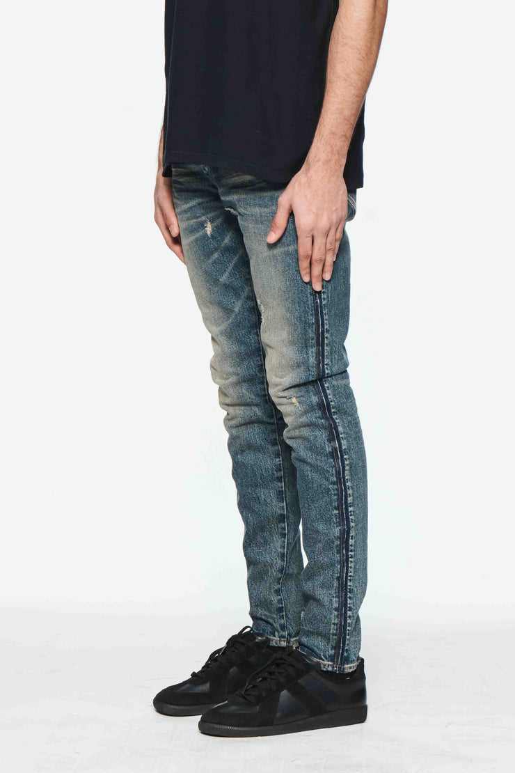 PURPLE BRAND Skinny Shadow Seam Coated Jeans