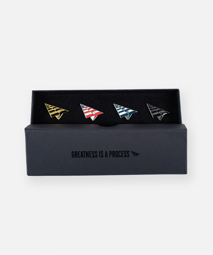 Paper Planes Metallic Planes Pin Set