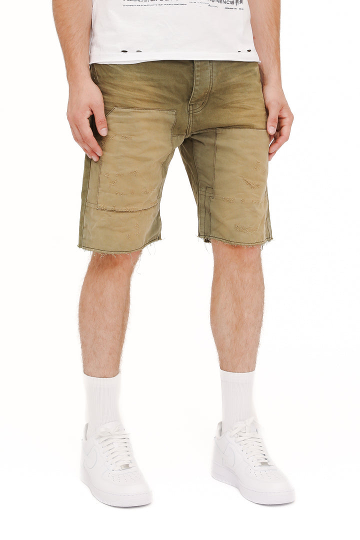 PURPLE BRAND Patchwork Shorts Overdye Shorts
