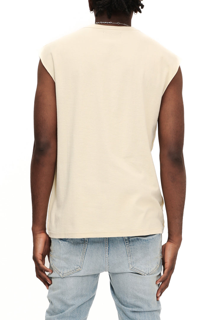 PURPLE BRAND Textured Jersey Sleeveless Tee