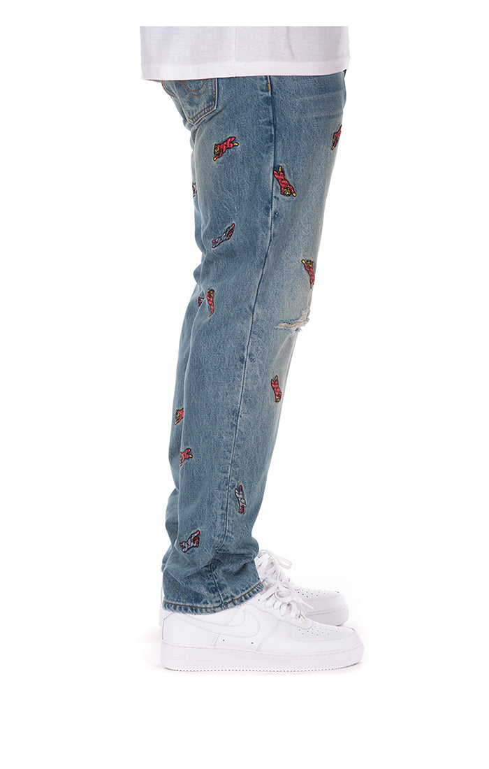 Ice Cream All Caps Jeans (Strawberry Fit)