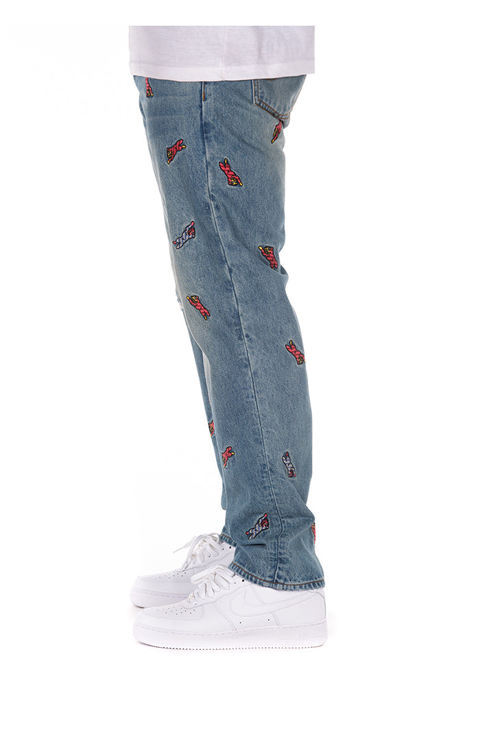 Ice Cream All Caps Jeans (Strawberry Fit)