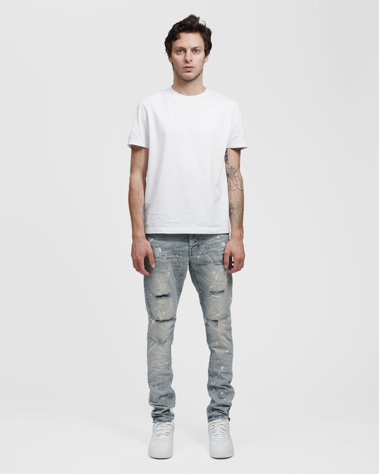 PURPLE BRAND Slim Fit Jeans - Light Indigo Paint