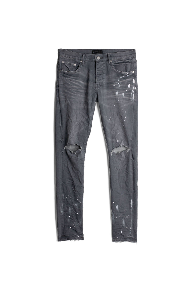 PURPLE BRAND Worn Grey Knee Slit Jeans – SOLE PLAY