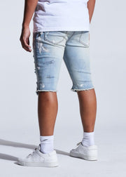 Crysp Denim Philips Shorts (Blue Paint)