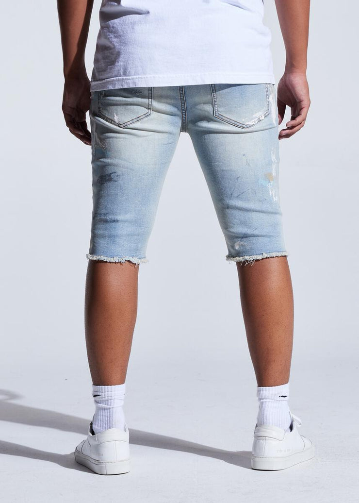 Crysp Denim Philips Shorts (Blue Paint)