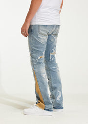 Crysp Denim Arch Distressed Stacked Jeans