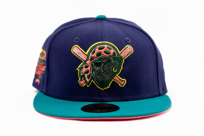 Custom New Era 59Fifty Pittsburgh Pirates 2006 All Star Game Fitted Hat Purple/Northwest Green/Pink Glow