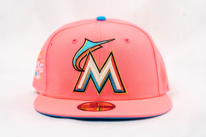 Custom New Era 59Fifty Miami Marlins 2017 All Star Game Fitted Hat — Sole Play Dothan AL