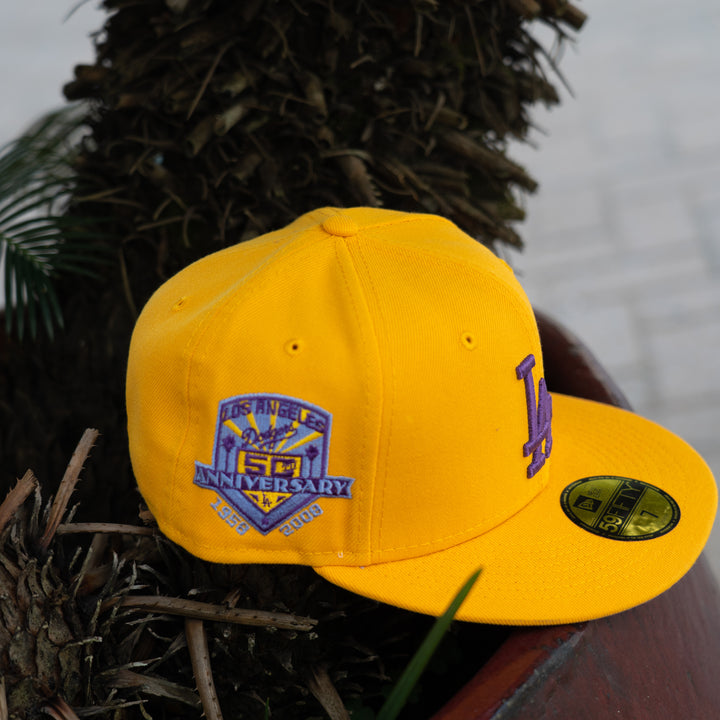 Custom New Era 59Fifty Los Angeles Dodgers 50th Anniversary Fitted Hat
