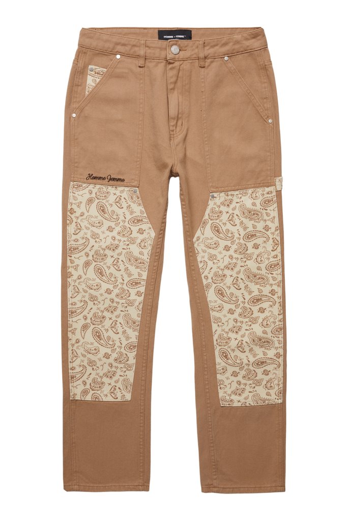Homme Femme Paisley Work Pants