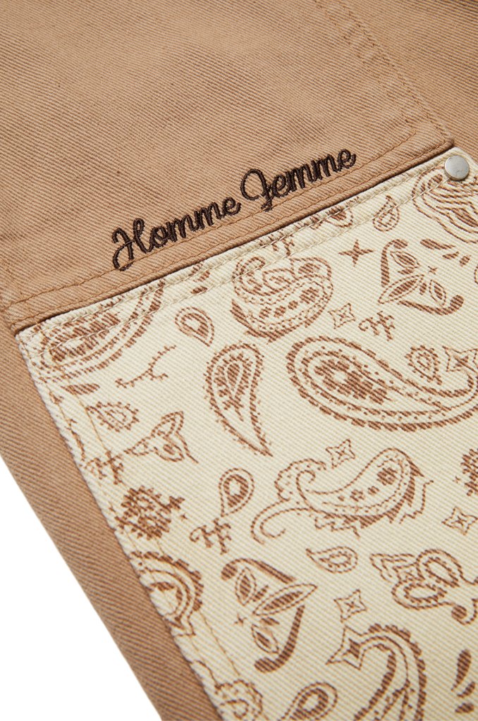 Homme Femme Paisley Work Pants