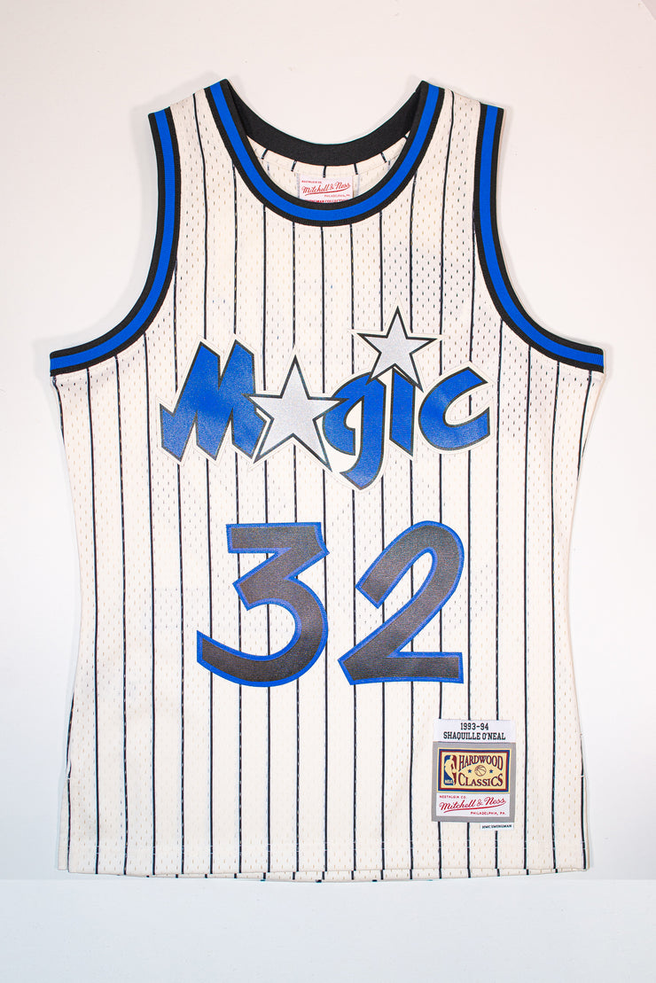 Mitchell & Ness Orlando Magic NBA Cream Swingman Jersey 1993 Shaquille O&