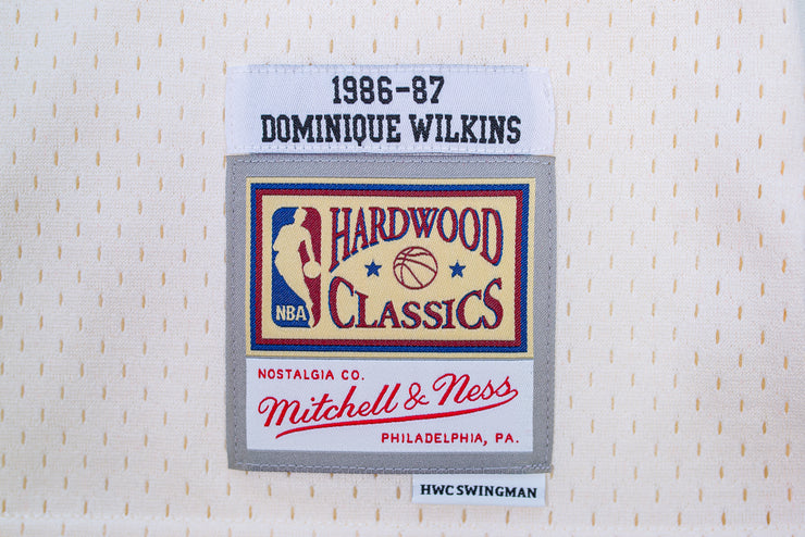 Mitchell & Ness Wilkins Cream Swingman Jersey - Hawks Shop