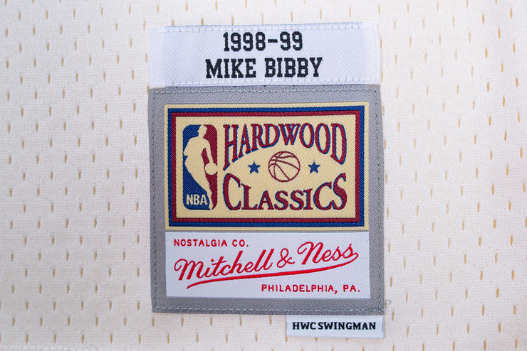 Mitchell & Ness Vancouver Grizzlies NBA Cream Swingman Jersey 1998 Mike Bibby L / Off White