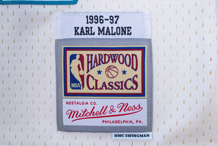 Women's Mitchell & Ness Karl Malone Purple Utah Jazz Hardwood Classics  Swingman Jersey