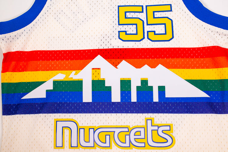 Mitchell & Ness Denver Nuggets NBA Cream Swingman Jersey 1991 Dikembe Mutumbo