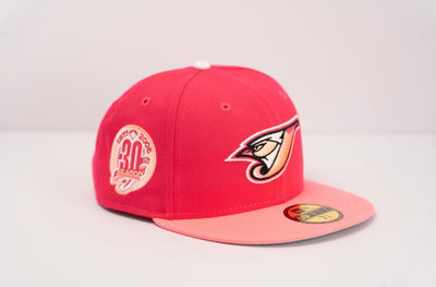 New Era 59Ffity Toronto Blue Jays 30th Season 'Space Pack' Fitted Hat Bright Rose/Pink Glow/Black/White