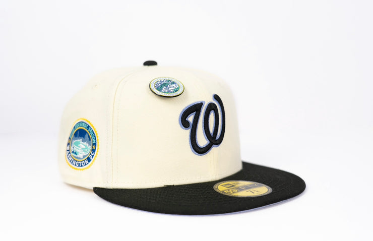 Men's New Era Royal Washington Nationals Logo White 59FIFTY Fitted Hat