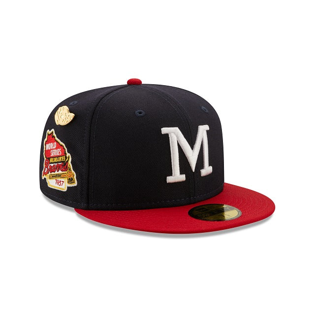 New Era Milwaukee Braves 1957 LOGO History 59Fifty Fitted Hat