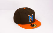 New Era 59Fifty Milwaukee Brewers 'Movie Pack' Fitted Hat Walnut/Rush Orange/Blue