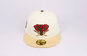 New Era 59Fifty Oakland Athletics 50th Anniversary 'Eggnog Pack' Fitted Hat Chrome White/Vegas Gold/Tan/Dark Green/Red