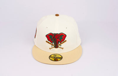 New Era 59Fifty Oakland Athletics 50th Anniversary 'Eggnog Pack' Fitted Hat Chrome White/Vegas Gold/Tan/Dark Green/Red