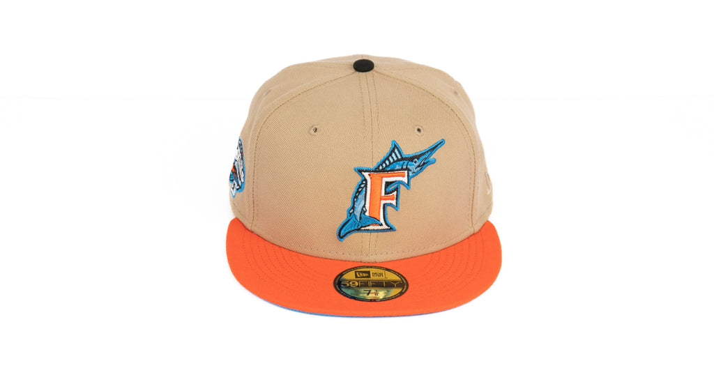 New Era Mens MLB Florida Marlins 2003 World Series Champions 59FIFTY Fitted Hat 70733679 Island Green, Peach Undervisor 8