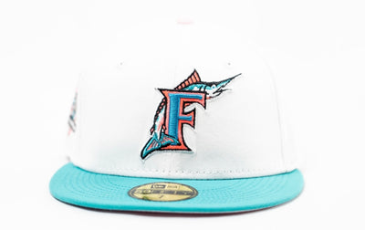 New Era Florida Marlins 10th Anniversary Fitted Hat White/Teal/Pink