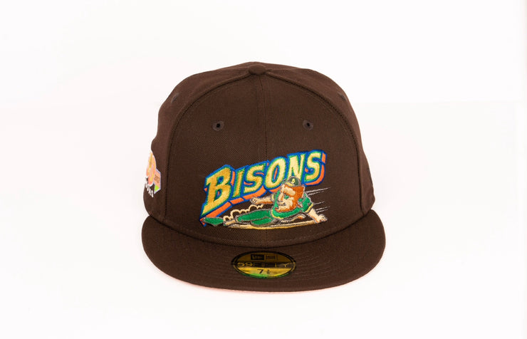 New Era 59Fifty Buffalo Bisons 30 Seasons Side Patch Fitted Hat Burnt Wood