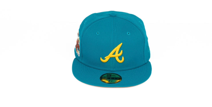 New Era Atlanta Braves Fitted Hat (Black), Black Beetroot / 8