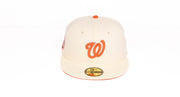 New Era 59Fifty Washington Nationals 10th Anniversary 'Stone Age Pack' Fitted Hat Chrome White/Orange/Tan
