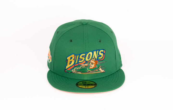 New Era 59Fifty Buffalo Bisons 30 Seasons Side Patch Fitted Hat Botanical Green