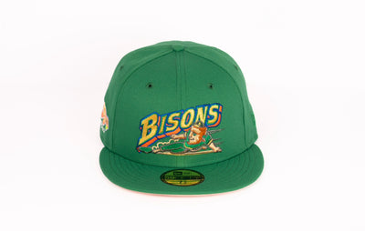 New Era 59Fifty Buffalo Bisons 30 Seasons Side Patch Fitted Hat Botanical Green